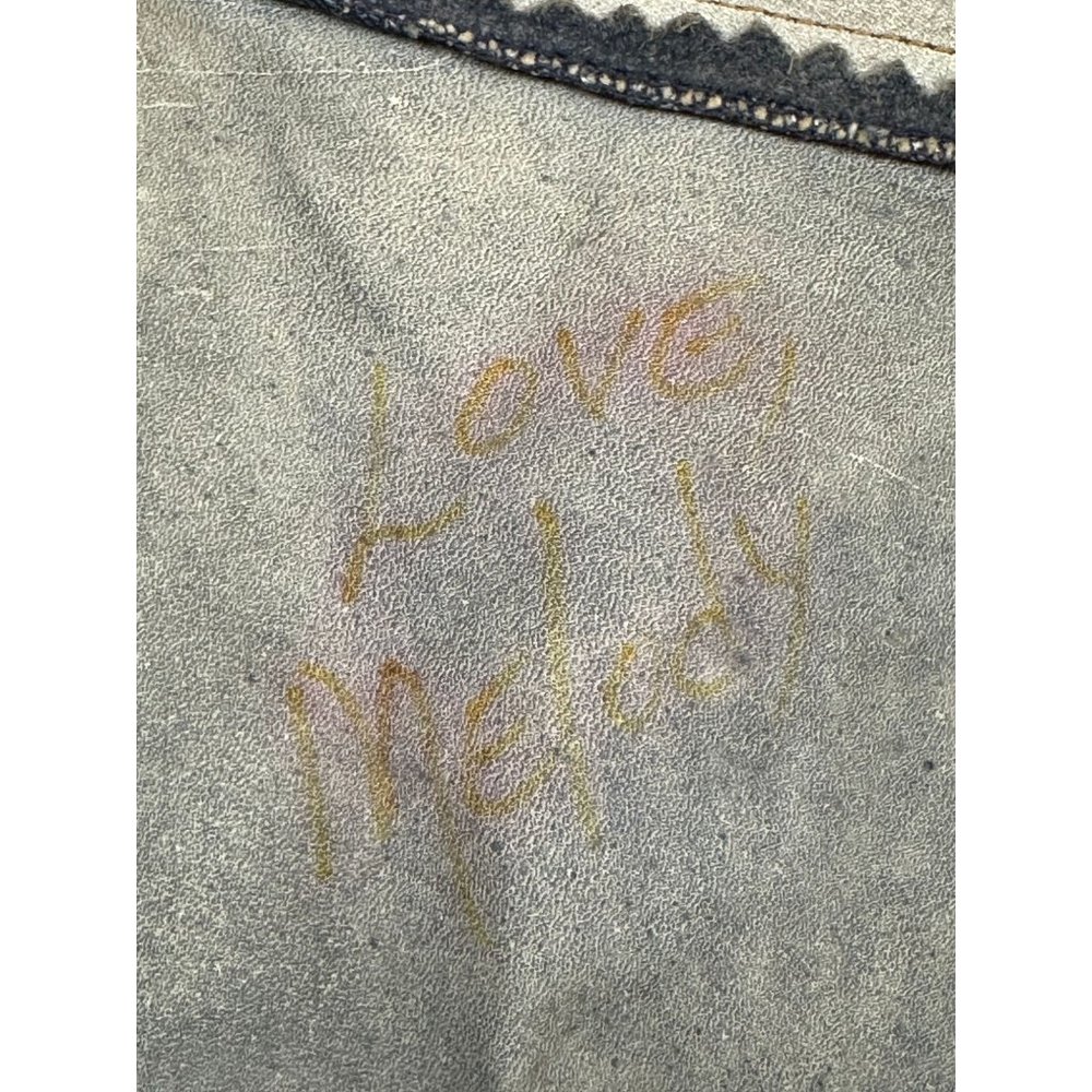❌SOLD❌Vintage 1970s Love Melody Denim and Leather Patchwork Jacket, Levi's - Picture 2 of 9